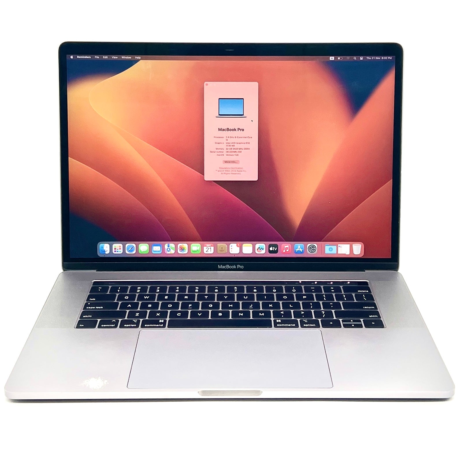 (ISWA400023) 中古MacBookPro/2019/I9-2.4GHz/32GB/512GB/560X